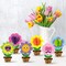 24 Pack Mother' Day Spring Honeycomb Flower Craft Kits, Make Your Flowers Pot Gift Crafts Decor, DIY Flowers Appreciation Gifts Home School Classroom Art Activities